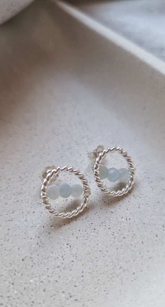 Aqua earrings