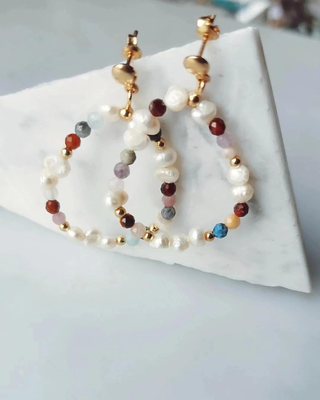 Bella store pearl earrings